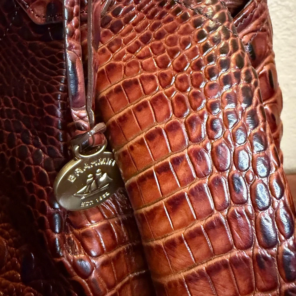 Brahmin NWOT Elisa Pecan Melbourne Leather Hobo - Picture 10 of 10